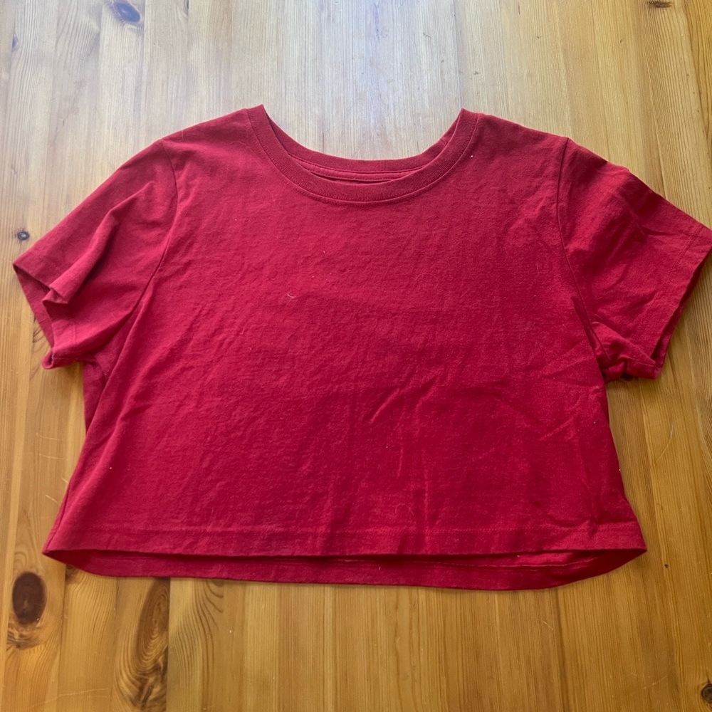Red crop top